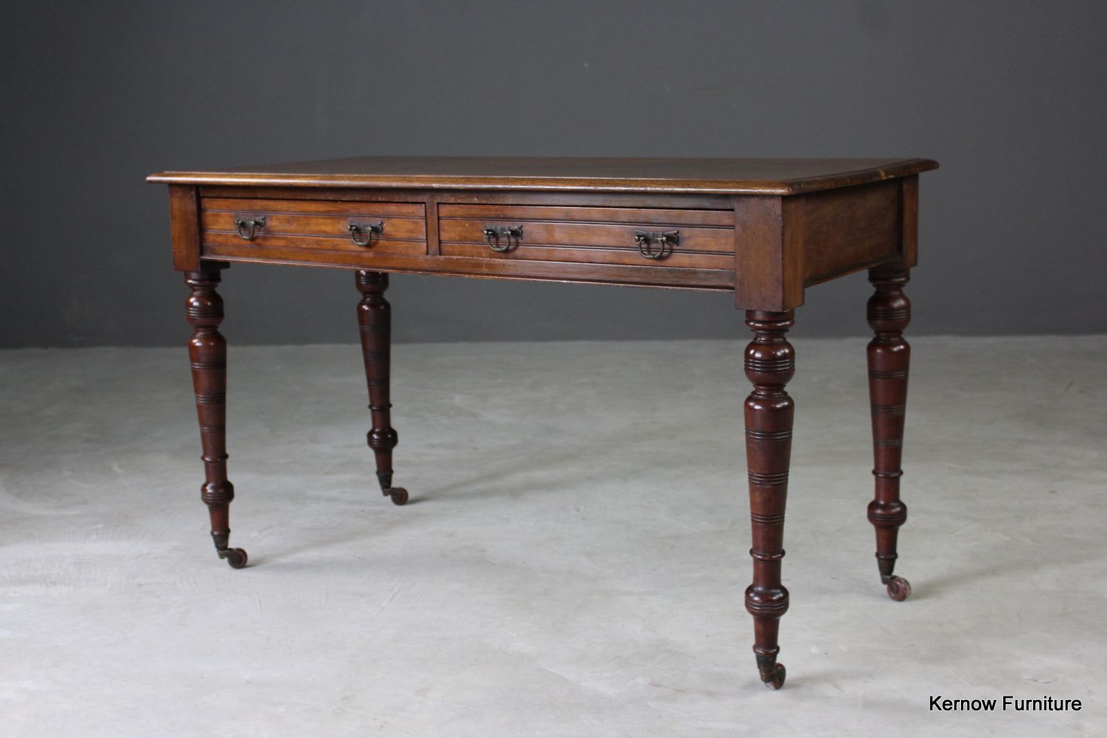 Edwardian Mahogany Writing Table - Kernow Furniture