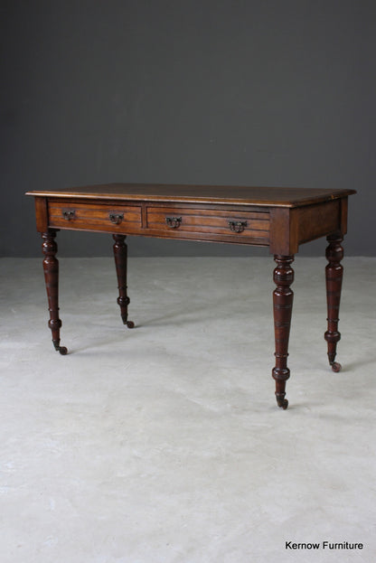 Edwardian Mahogany Writing Table - Kernow Furniture