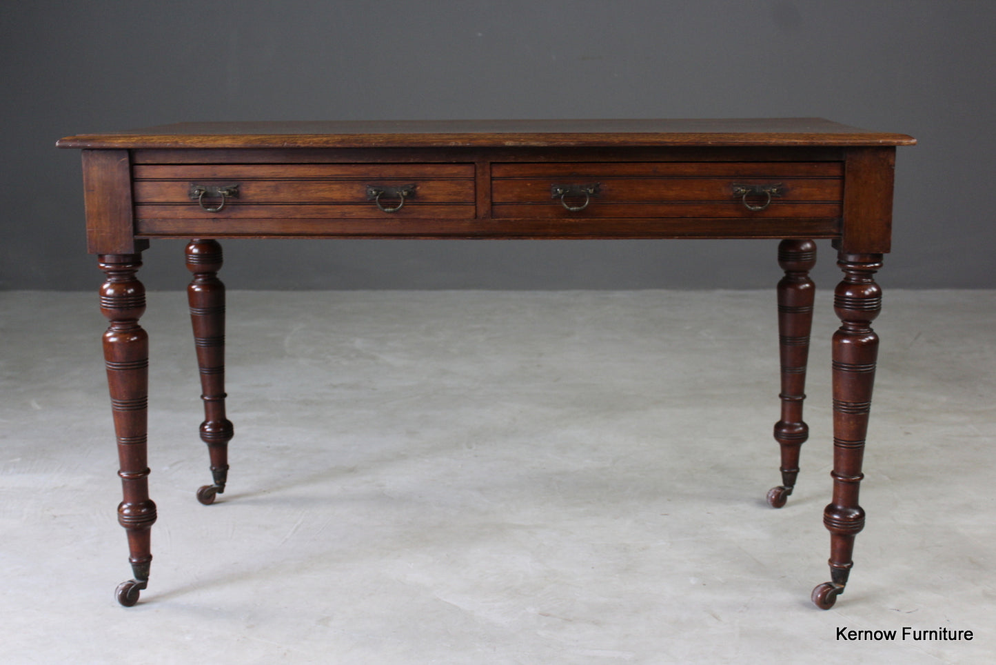 Edwardian Mahogany Writing Table - Kernow Furniture