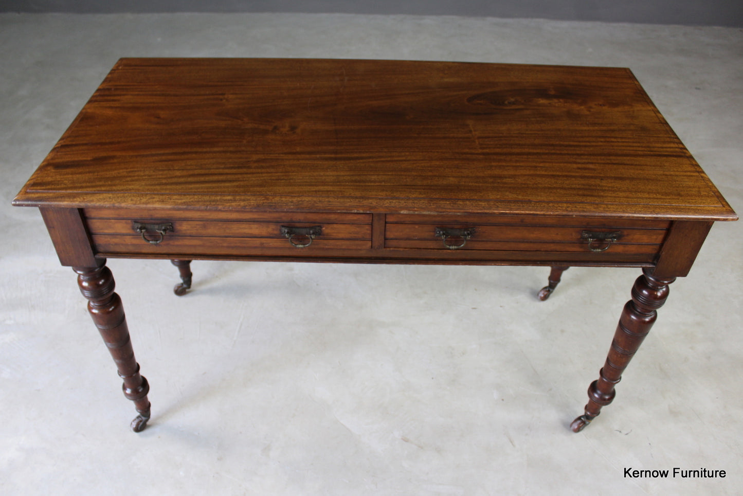 Edwardian Mahogany Writing Table - Kernow Furniture