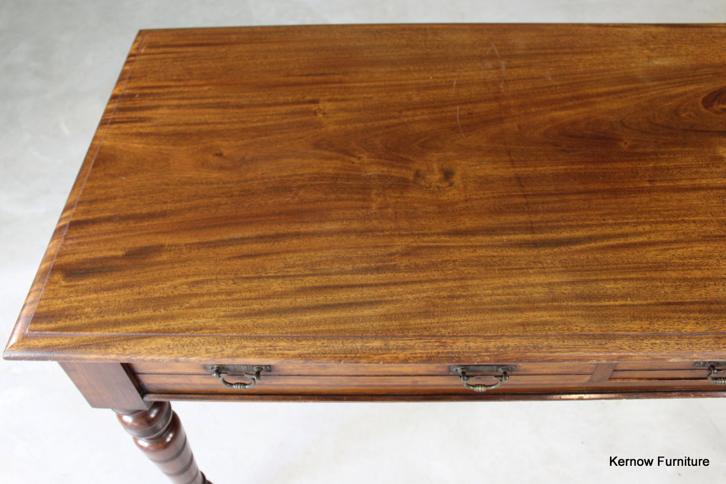 Edwardian Mahogany Writing Table - Kernow Furniture