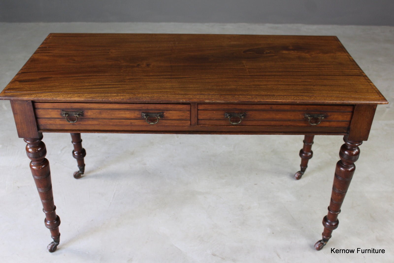 Edwardian Mahogany Writing Table - Kernow Furniture