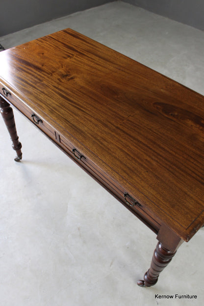 Edwardian Mahogany Writing Table - Kernow Furniture