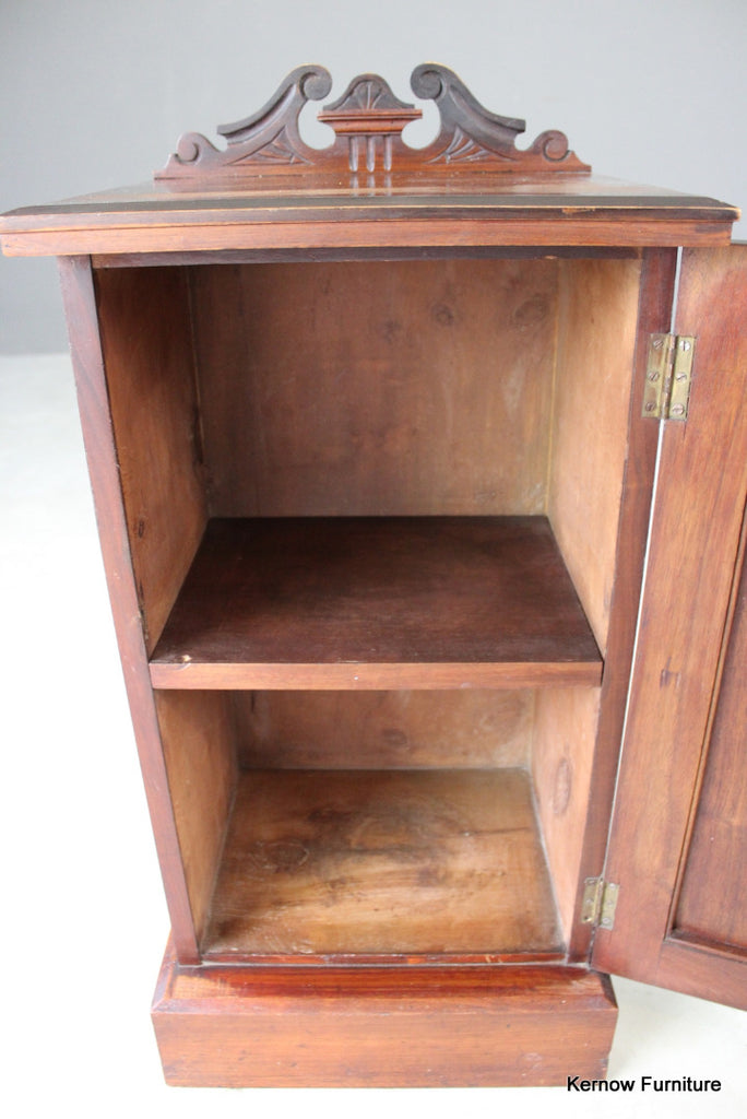 Edwardian Walnut Bedside Cabinet - Kernow Furniture