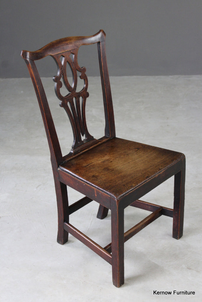 Georgian Elm Hall Chair - Kernow Furniture