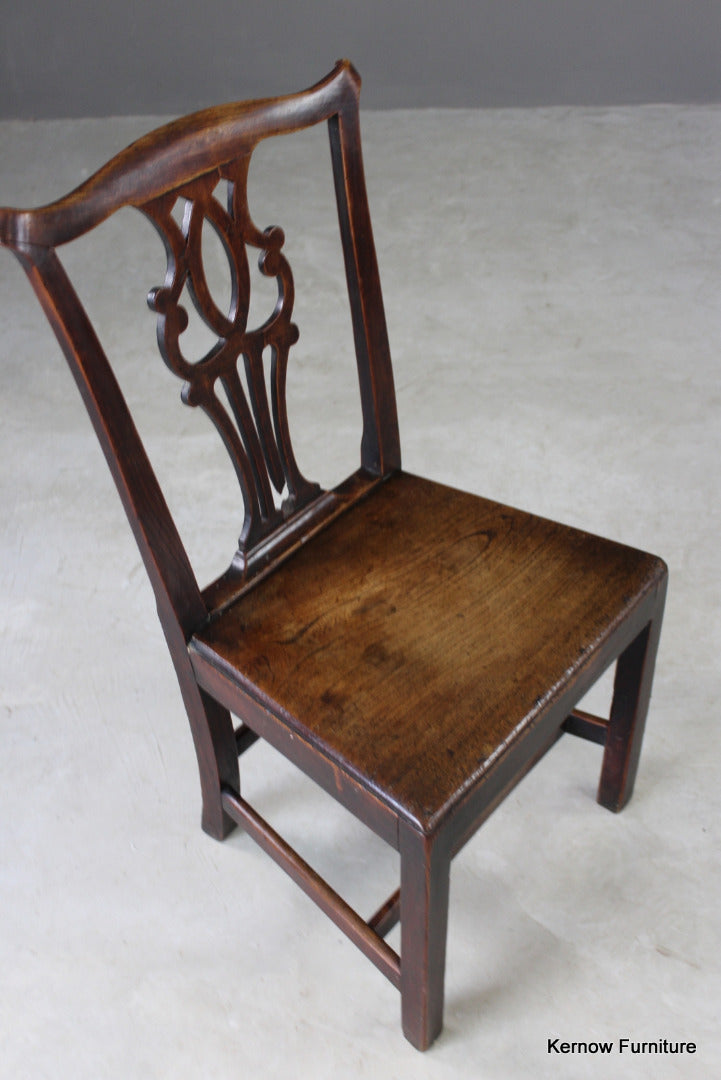 Georgian Elm Hall Chair - Kernow Furniture