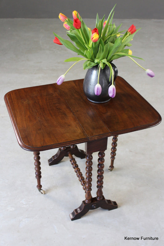 Antique Mahogany Small Sutherland Table - Kernow Furniture