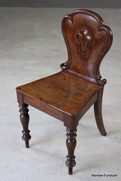 Victorian Mahogany Hall Chair - Kernow Furniture