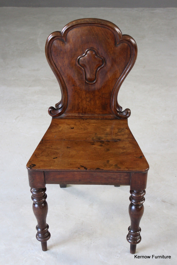 Victorian Mahogany Hall Chair - Kernow Furniture