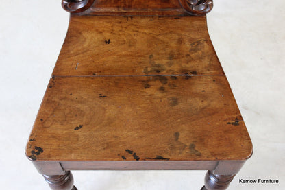 Victorian Mahogany Hall Chair - Kernow Furniture