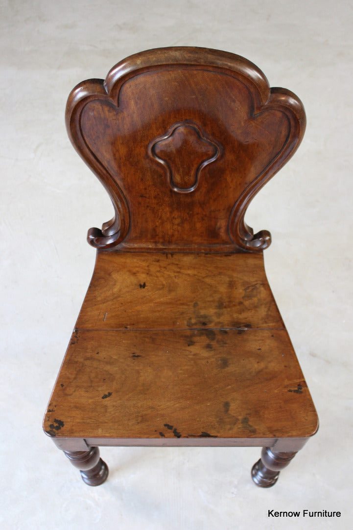 Victorian Mahogany Hall Chair - Kernow Furniture