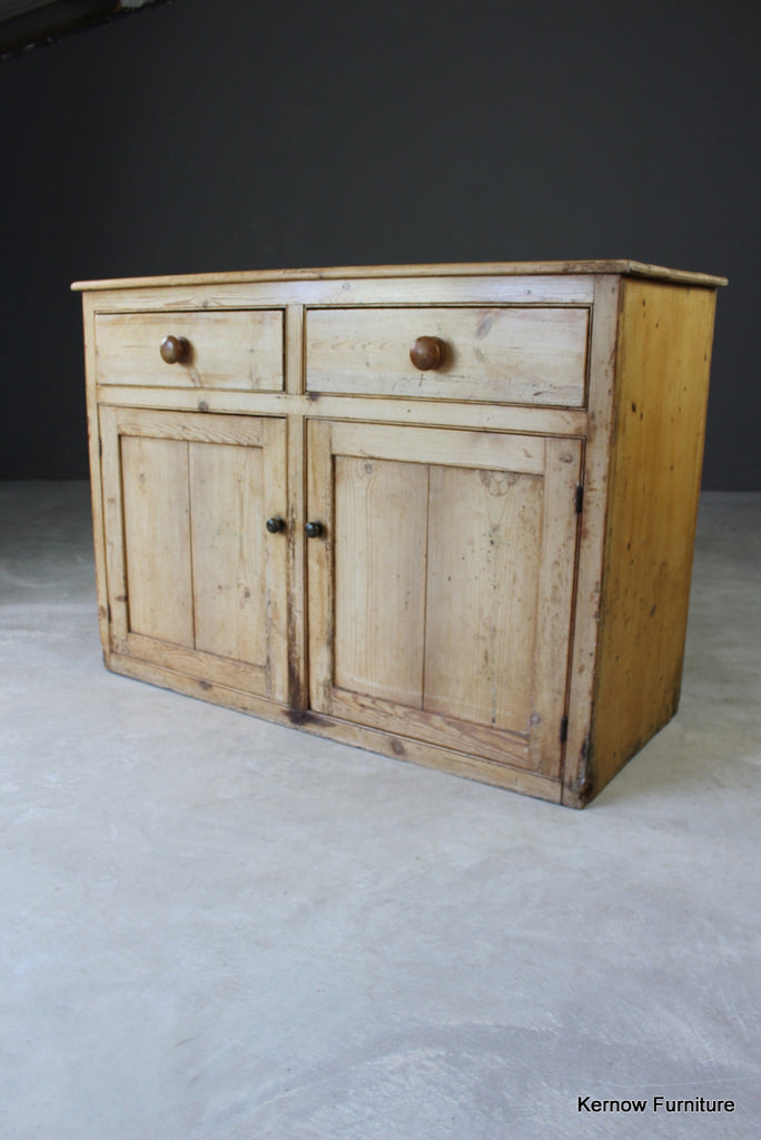 Antique Rustic Pine Dresser Base - Kernow Furniture