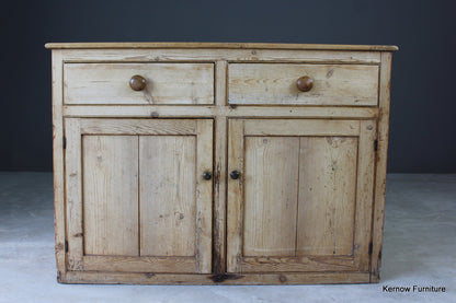 Antique Rustic Pine Dresser Base - Kernow Furniture