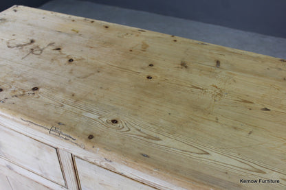 Antique Rustic Pine Dresser Base - Kernow Furniture