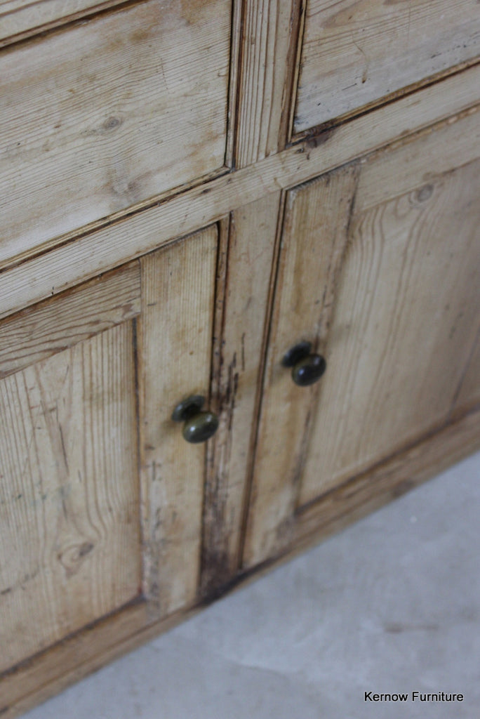 Antique Rustic Pine Dresser Base - Kernow Furniture