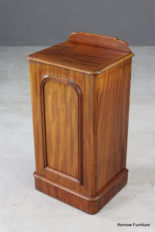 Antique Mahogany Bedside Cupboard - Kernow Furniture