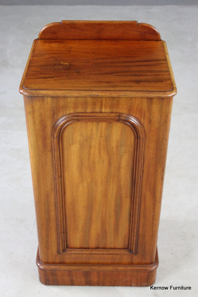 Antique Mahogany Bedside Cupboard - Kernow Furniture