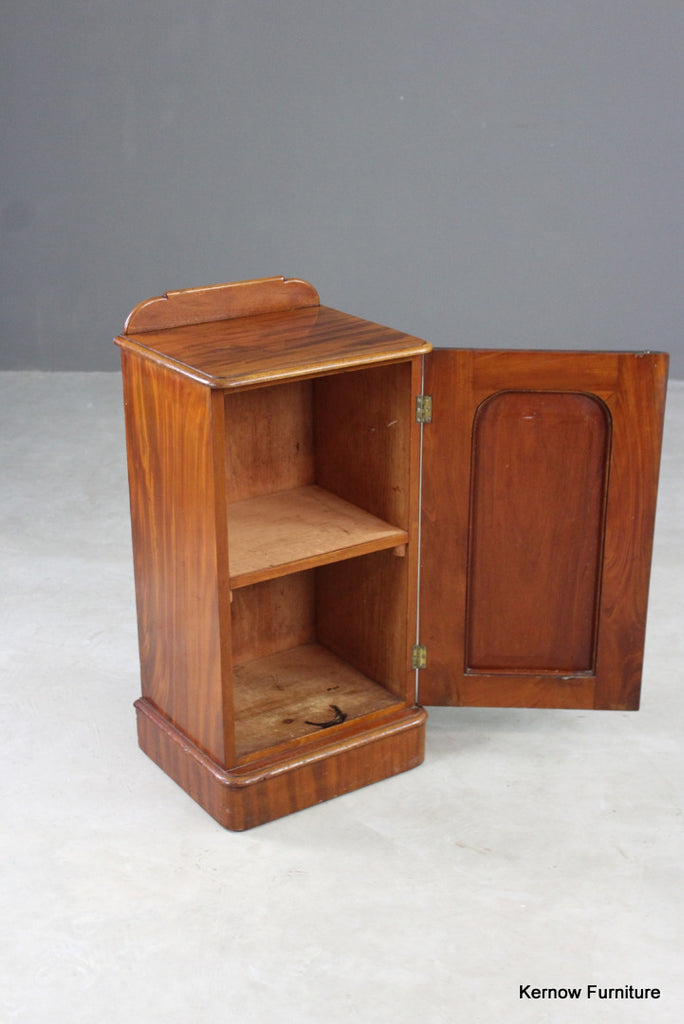 Antique Mahogany Bedside Cupboard - Kernow Furniture