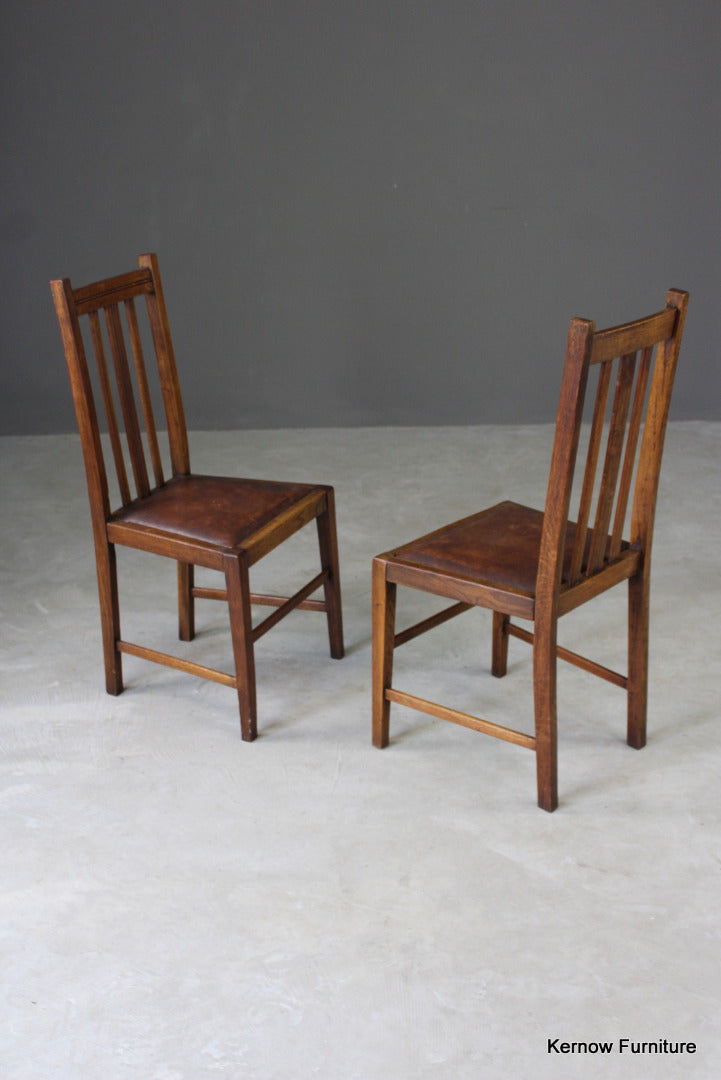 Set 4 Mid Century Oak Dining Chairs - Kernow Furniture