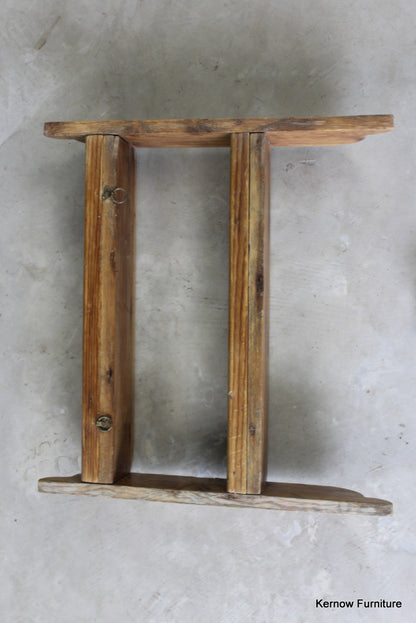 Small Rustic Pine Wall Shelves - Kernow Furniture