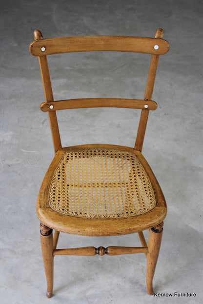 Early 20th Century Cane Occasional Chair - Kernow Furniture