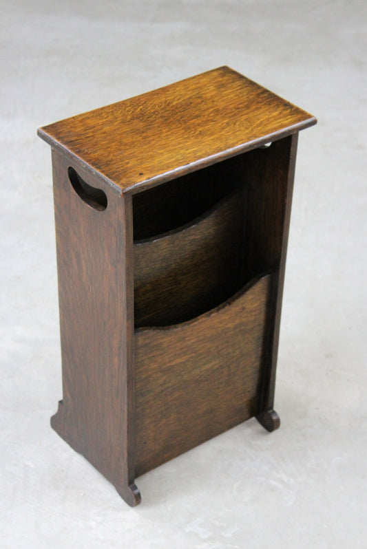 1930s Oak Magazine Rack - Kernow Furniture