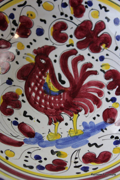 Deruta Rooster Serving Bowl - Kernow Furniture