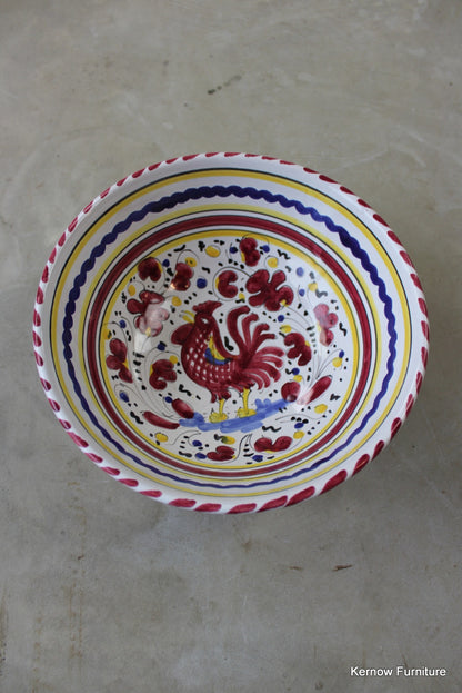 Deruta Rooster Serving Bowl - Kernow Furniture