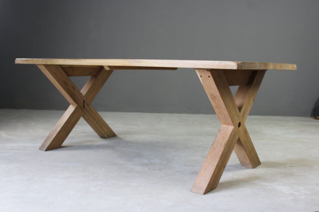 Oak Refectory Dining Table - Kernow Furniture