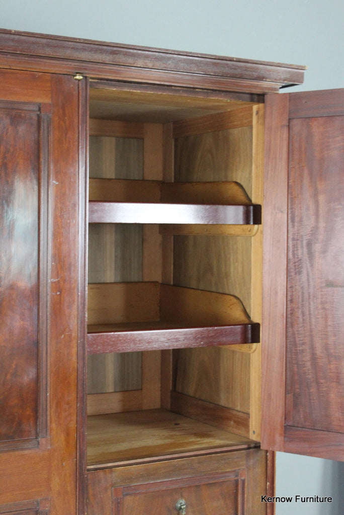 Antique Mahogany Wardrobe Compactum - Kernow Furniture