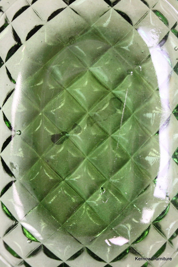 Green Glass Dish - Kernow Furniture
