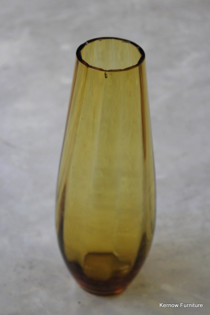 Amber Glass Vase - Kernow Furniture