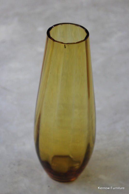Amber Glass Vase - Kernow Furniture