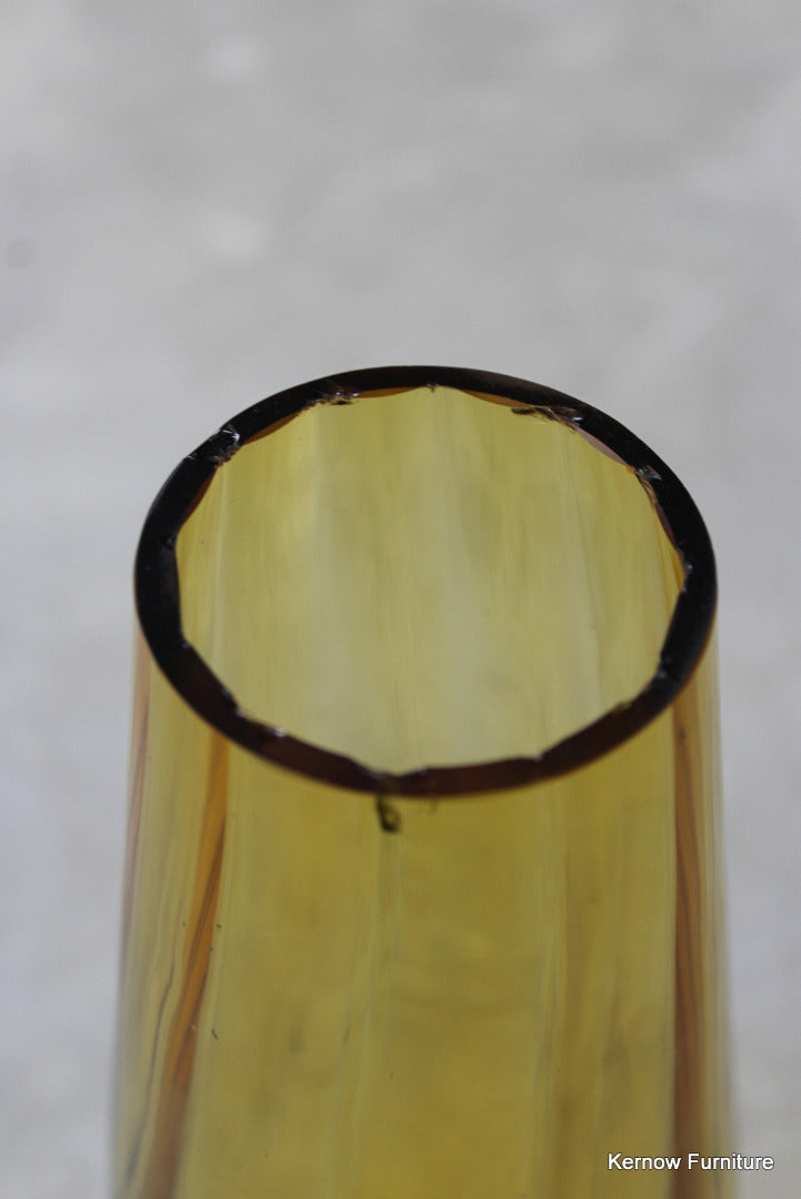 Amber Glass Vase - Kernow Furniture