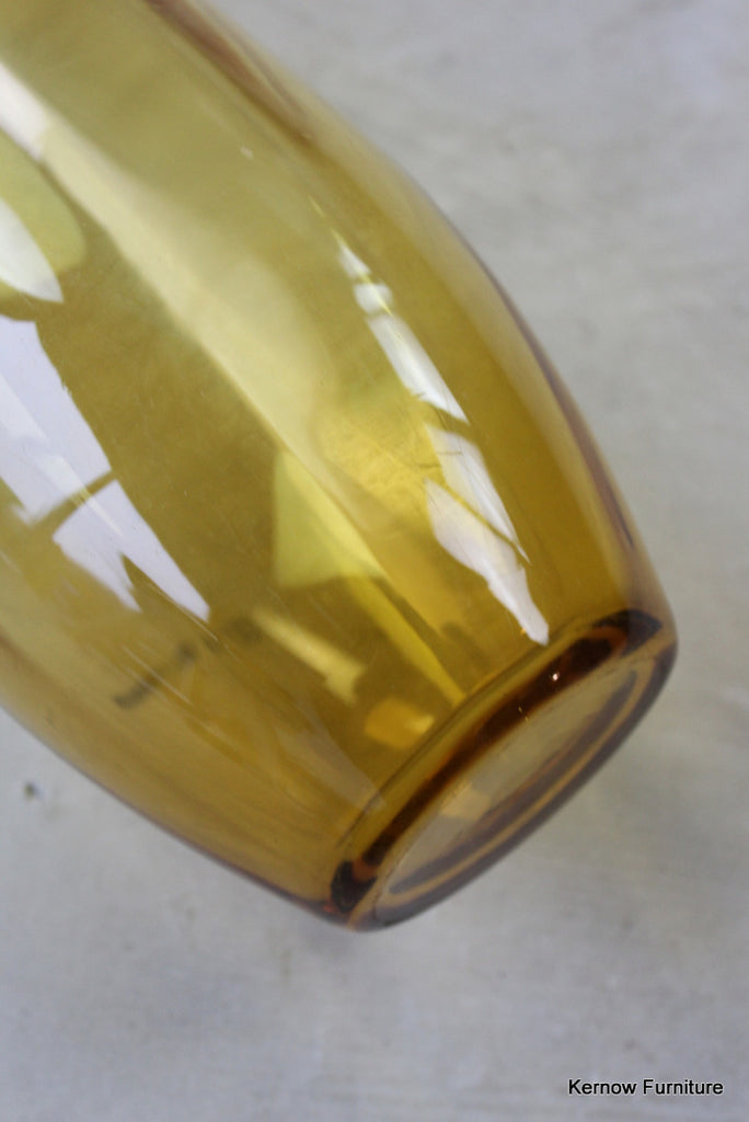 Amber Glass Vase - Kernow Furniture