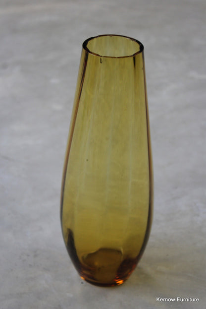 Amber Glass Vase - Kernow Furniture