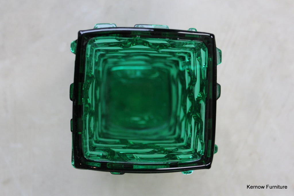 Jiri Brabec Green Glass Vase - Kernow Furniture