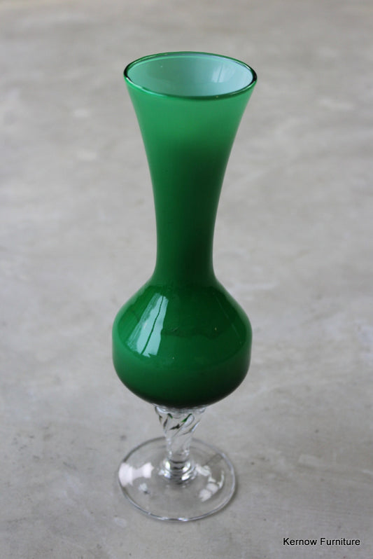 Green Tall Glass Vase - Kernow Furniture