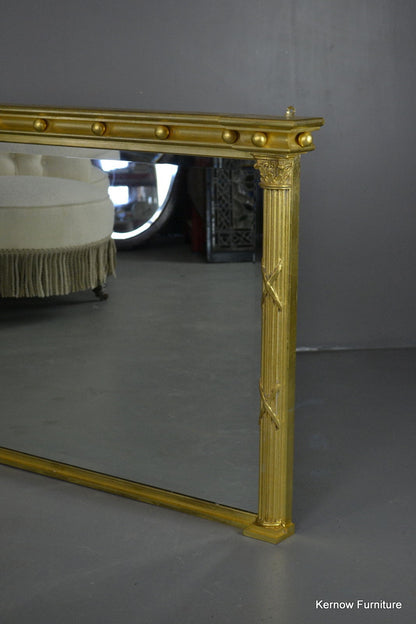 Large Regency Style Overmantle Mirror - Kernow Furniture