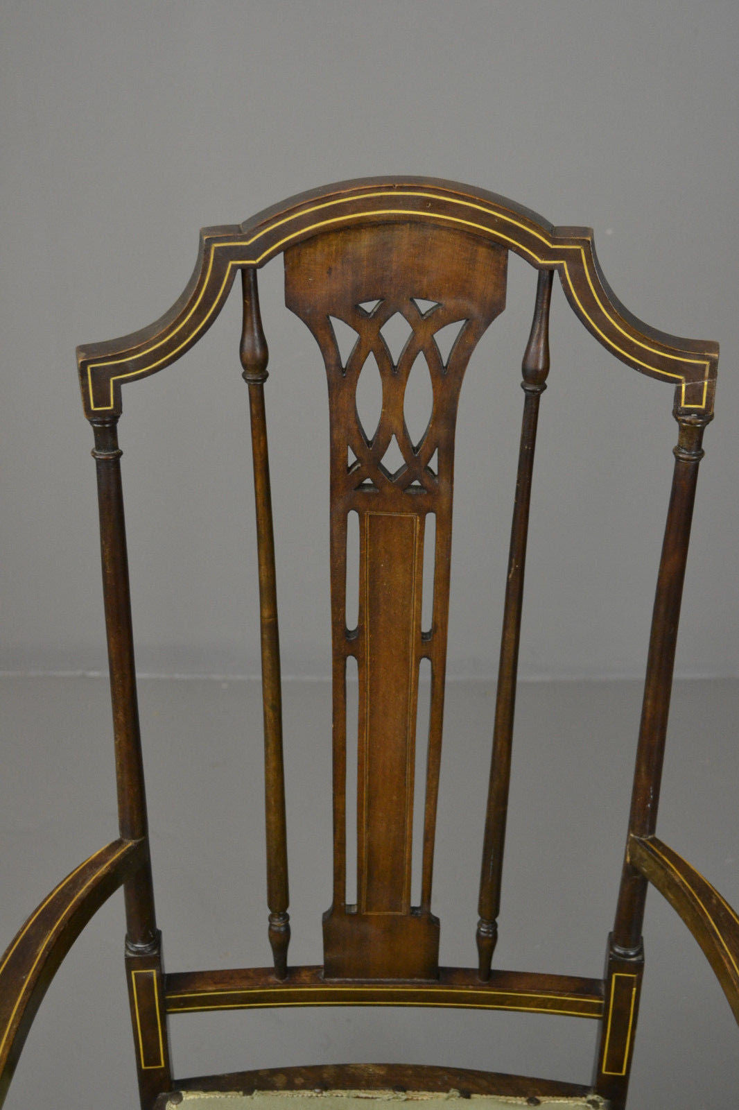 Art Nouveau Open Arm Carver Chair - Kernow Furniture