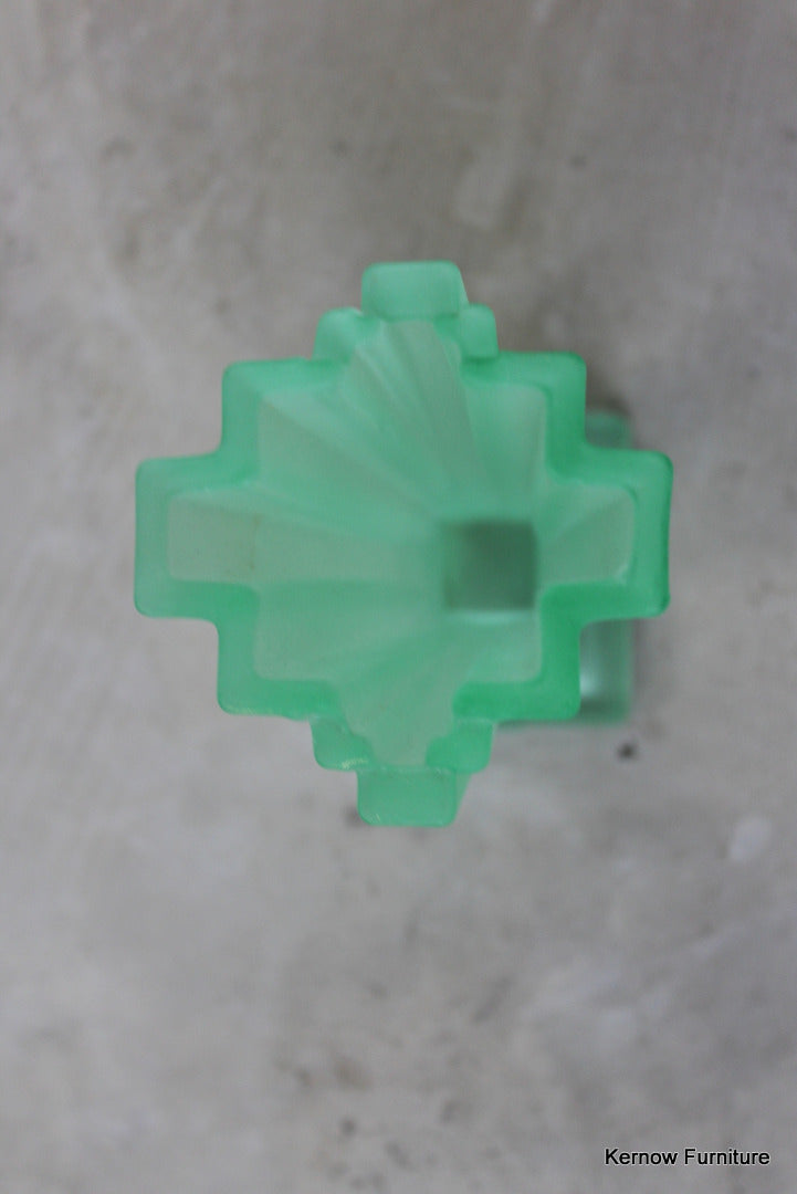 Bagley Green Glass Deco Vase - Kernow Furniture