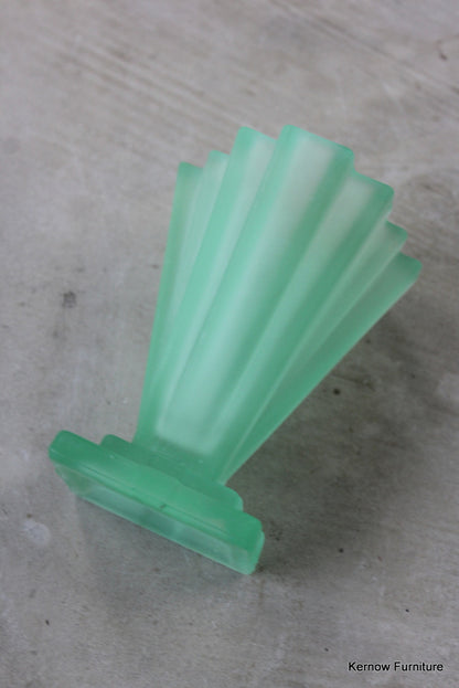 Bagley Green Glass Deco Vase - Kernow Furniture