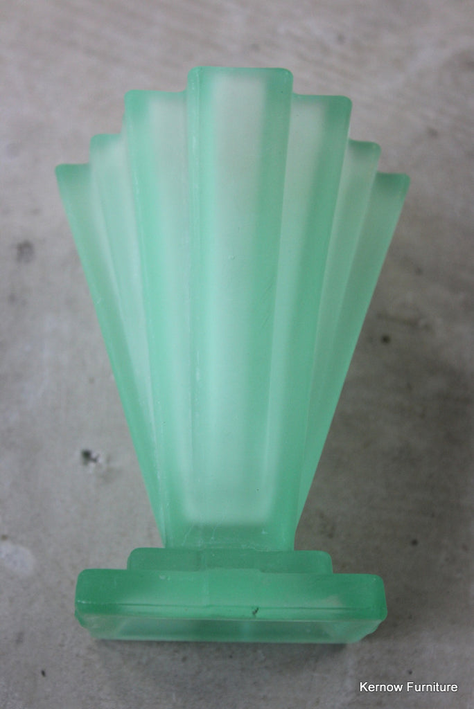 Bagley Green Glass Deco Vase - Kernow Furniture