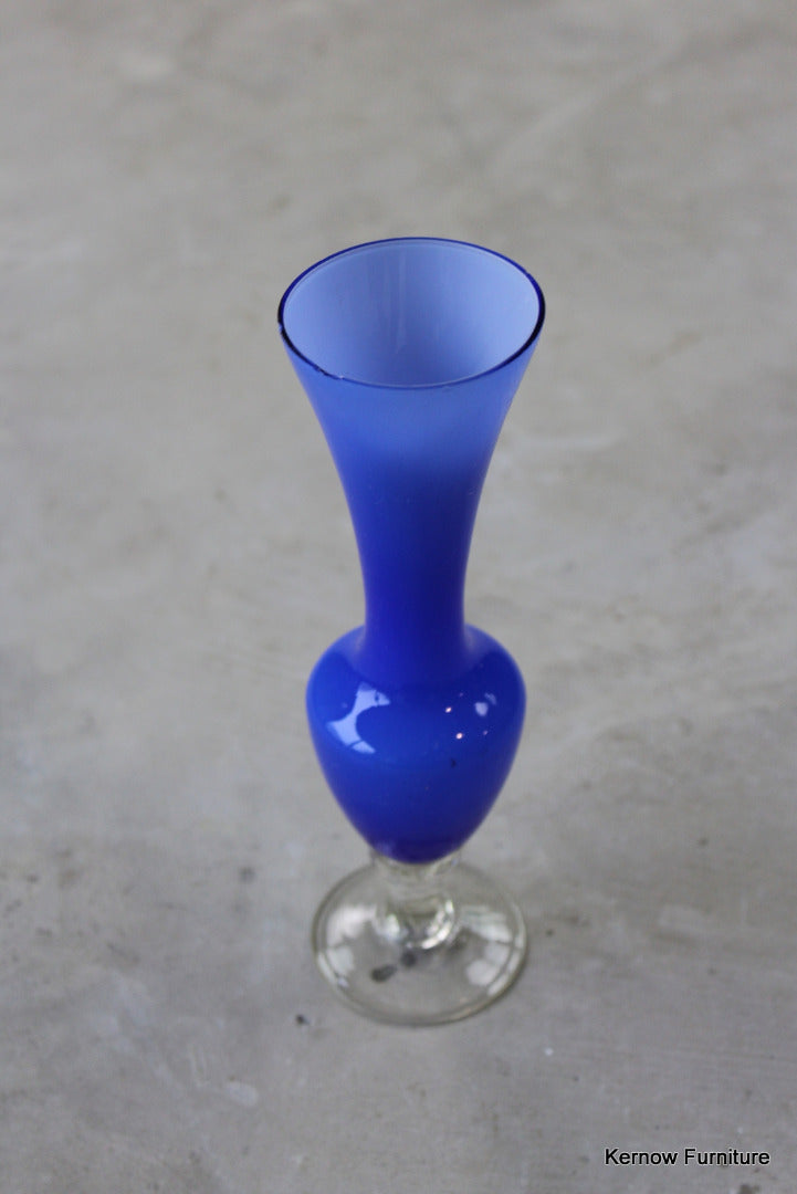 Blue Glass Vase - Kernow Furniture