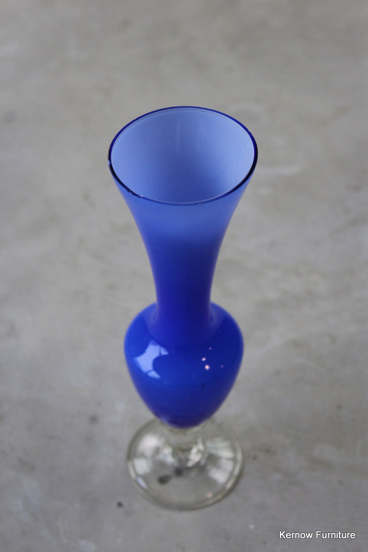 Blue Glass Vase - Kernow Furniture