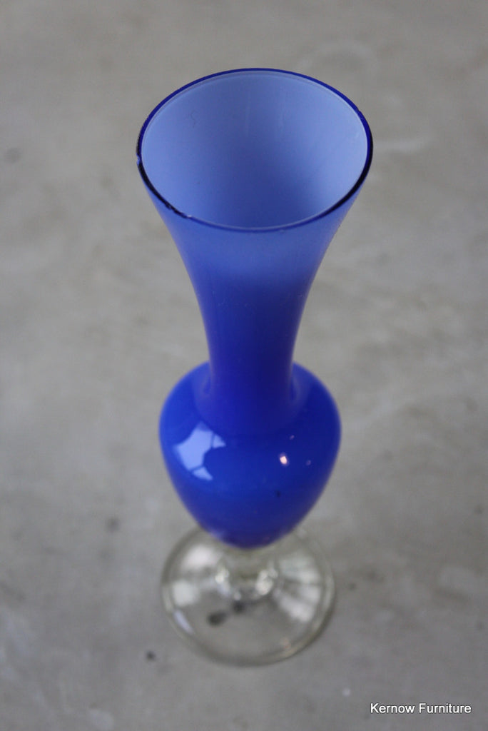 Blue Glass Vase - Kernow Furniture