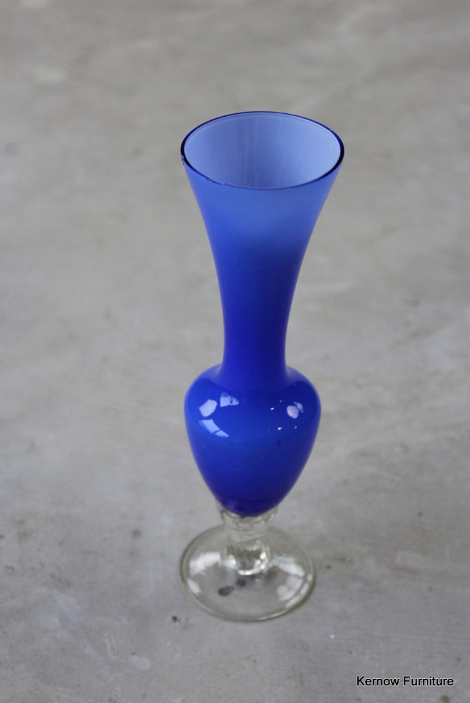 Blue Glass Vase - Kernow Furniture