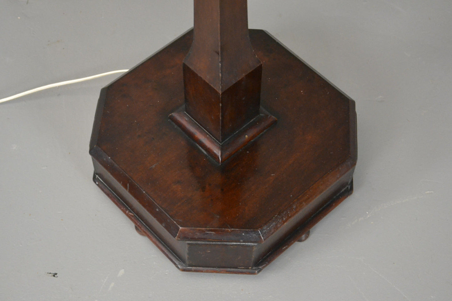 Art Deco Walnut Standard Lamp - Kernow Furniture