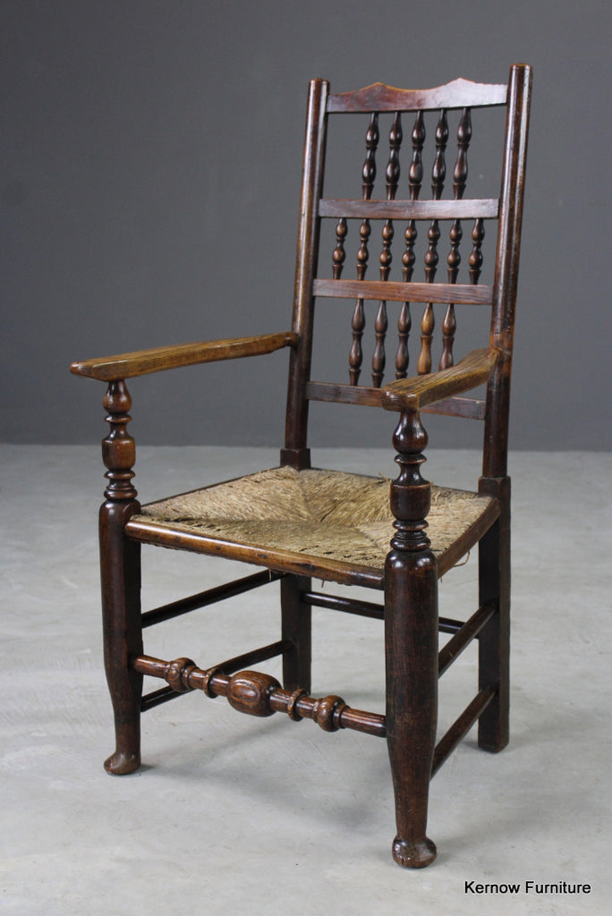 Antique Lancashire Elbow Chair - Kernow Furniture