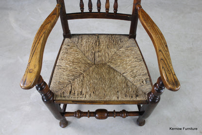 Antique Lancashire Elbow Chair - Kernow Furniture